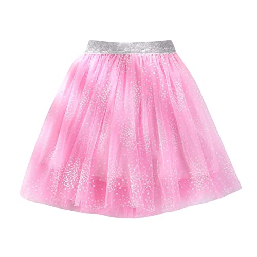 Quick Drying Short Pants for Baby 2 to 10 Years Kids Girls Ballet Floral Skirts Dress Party Tulle (Hot Pink, 2-3 Years)