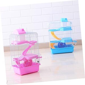 BESPORTBLE Hamster Cage Pet House Guinea Pig Villa Cage Small Animals Rabbit Cage Pink Luxury Travel Chinchilla Cage Villa Cage for Small Pets Pet Cage