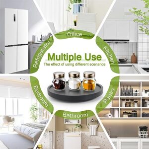 2 Pack Lazy Susan Turntable - OAMCEG 10 Inch Fridge Turntable Organizer, 360 Rotating Kitchen Spice Rack Spinning Organizer, Bamboo Pantry Organization and Storage, for Cabinet, Countertop, Bathroom