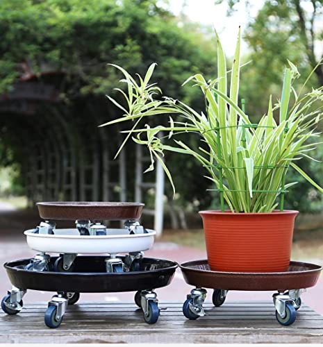 MYBAQ,Plant Dolly,Plant Caddy,Plant Roller Base,Plant Caddy with Wheels Heavy Duty,Plant Caddy with Wheels,Planter Mover, Round Plant Roller Base for Vertical Planting Troughs,Plant Pots,Trash Cans.