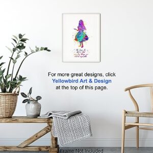 Motivational Quotes For Girls Room 11x14 - Alice in Wonderland Theme - Inspirational Quotes Wall Art for Women - Girls Bedroom Decor - positive affirmation - Positive Sayings Poster - Teen Girls Room