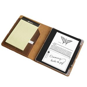 personalized leather case for kindle scribe 10.2", built-in stand kindle scribe cover with premium pen holder, amazon ereader cover 607-sc
