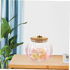 SHOWERORO Glass Storage Jar Tea Kettle Glass Clear Container Candy Jars with Lids Galss Canister Dry Fruit Container Coffee Bean Storage Food Jar Household Dried Food Jar Glass Candy Jar Jam