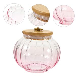 SHOWERORO Glass Storage Jar Tea Kettle Glass Clear Container Candy Jars with Lids Galss Canister Dry Fruit Container Coffee Bean Storage Food Jar Household Dried Food Jar Glass Candy Jar Jam