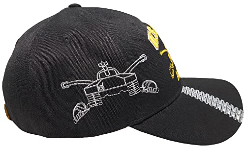 US Army Armor Tank Black Shadow Acrylic Adjustable Embroidered Cap Hat - Officially Licensed