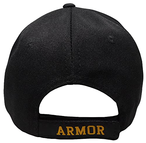 US Army Armor Tank Black Shadow Acrylic Adjustable Embroidered Cap Hat - Officially Licensed