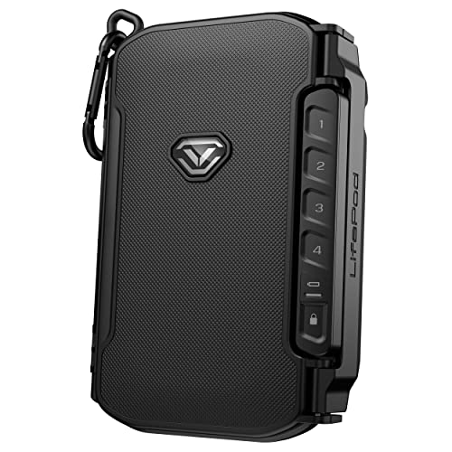 VAULTEK LifePod X Micro Weatherproof Electronic Lockbox Secure Travel Case Rugged Mini Portable Case with Backlit Keypad (Covert Black)