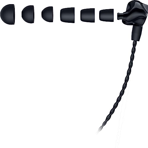 Razer Moray in-Ear Monitor for Streaming: Hybrid Dual Driver Acoustic Design - Ergonomic Low Profile Shape - Passive Noice Isolation - Braided Over-Ear Wires - Custom Ear Tips & Carrying Case - Black