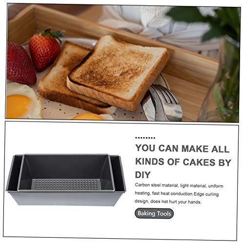 Yardenfun 2pcs Mold Honeycomb Toast Box Tray Mold Aluminum Baking Pans Mini Loaf Pans Cast Iron Bread Pan Non- Stick Oblong Bread Toast Bakeware Baking Trays Baking Tools Kitchen Gadget Cake