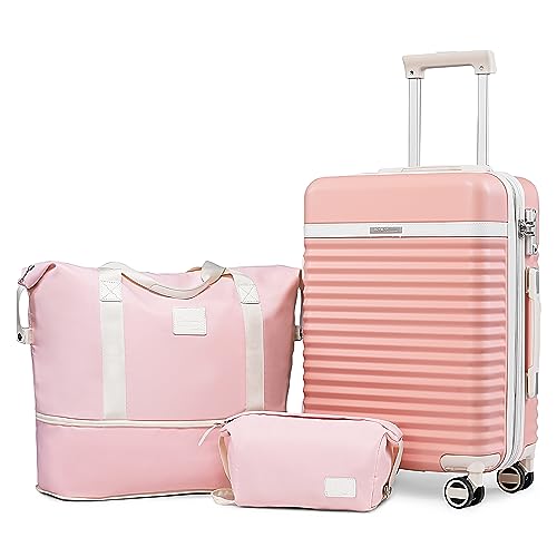 Joyway Luggage 20 Inch Carry On Luggage Sets, Expandable Suitcase Set with Spinner Wheel and TSA Lcok, Hard Shell 3 Piece Luggage Sets for Travel