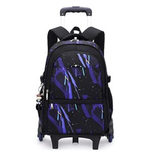 oruiji rolling backpack for boys backpack with wheels school kids rolling backpack for boys 8-12 wheeled school bookgbag with lunch box travel luggage