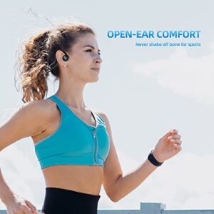 CHENSIVE Bone Conduction Headphones Wireless Bluethooth 5.2 Open Ear Headphones Sport Headphones Earbuds Waterproof with Built-in Mic for Workouts, Running, Cycling, Driving