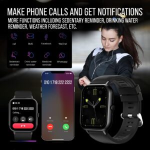 Chronex Smart Watch Fitness Tracker with Heart Rate Blood Oxygen Blood Pressure Sleep Monitor 200 Sports Modes Step Calories Health Trackers IP67 Waterproof for Android iPhone Women Men