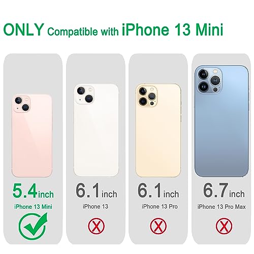 Hsefo Magnetic Case Compatible with iPhone 13 Mini Case, Compatible with MagSafe Wireless Charging, Transparent Anti-Scratch Back Shockproof Protective Slim Thin Phone Case Cover, Clear