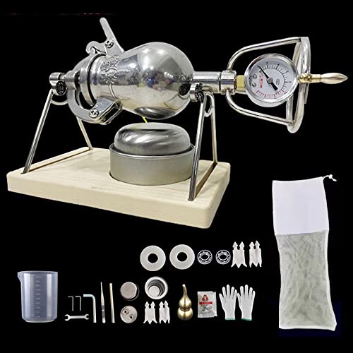 SRMNFADZ Stainless Steel Popcorn Maker, Manual Crank Popcorn Popper, High Pressure Popcorn Maker Machine, Chinese Popcorn Cannon for Family Gathering Party Fun