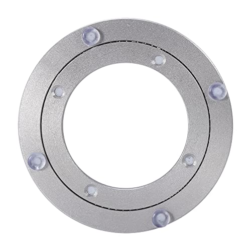 Turntable Bearing Lazy Susans, Heavy Duty Aluminium Alloy Rotating Bearing Turntable Round Dining Table Swivel Plate (4 inch*H8.5MM)