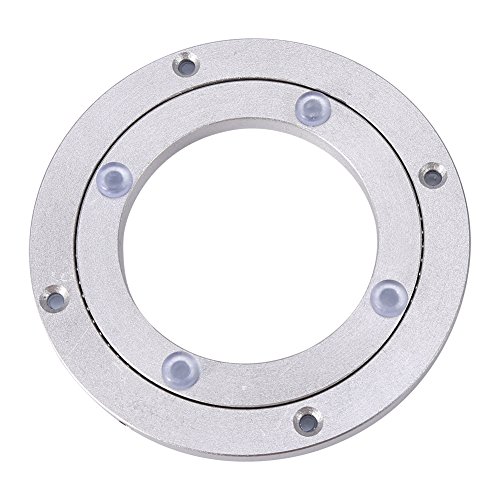 Turntable Bearing Lazy Susans, Heavy Duty Aluminium Alloy Rotating Bearing Turntable Round Dining Table Swivel Plate (4 inch*H8.5MM)