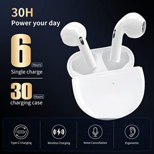 Ear buds Wireless Bluetooth Earbuds, 5.2 Bluetooth Headphones 30 Hrs Battery Life with Wireless Charging Case, IPX5 Waterproof Touch Control Noise Cancelling Earbuds for iPhone/Android (2023 Upgraded)