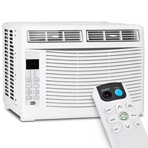 magshion 6k btu window air conditioner, ac window unit with remote control and washable filter, quiet operation, ideal for rooms up to 450 square feet
