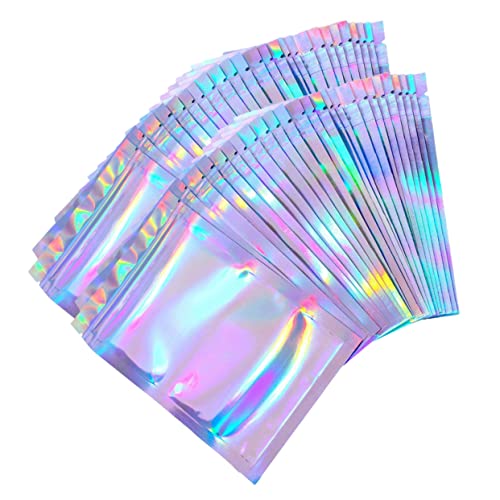 NUOBESTY 200 Pcs Plastic Bag Glitter Earrings Bead Earrings Plastic Earrings Dime Bag Self Sealing Bag Snack Sealing Bag Self-Sealing Jewelry Bag Earring Bags Shiny Jewelry Bag Self-Locking