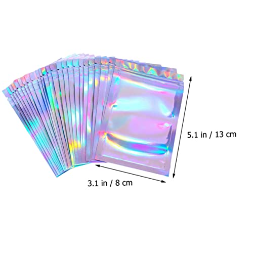 NUOBESTY 200 Pcs Plastic Bag Glitter Earrings Bead Earrings Plastic Earrings Dime Bag Self Sealing Bag Snack Sealing Bag Self-Sealing Jewelry Bag Earring Bags Shiny Jewelry Bag Self-Locking