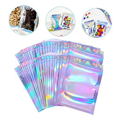 NUOBESTY 200 Pcs Plastic Bag Glitter Earrings Bead Earrings Plastic Earrings Dime Bag Self Sealing Bag Snack Sealing Bag Self-Sealing Jewelry Bag Earring Bags Shiny Jewelry Bag Self-Locking