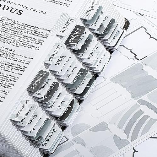 Mr. Pen- Bible Tabs, 75 Tabs, Gray Theme, Laminated Bible Tabs for Women and Men, Bible Tabs for Study Bible, Bible Index Tabs, Bible Book Tabs, Bible Labels Tabs, Mr Pen Bible Tabs