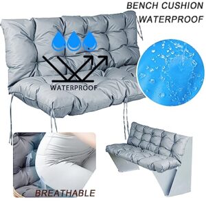 AHWEKR Porch Swing Cushions, Waterproof Bench Cushion for Outdoor Furniture 2-3 Seater Washable Swing Replacement Cushions, Swing Cushions for Outdoor Furniture 32 x 40 x 5 inches,Dark Blue