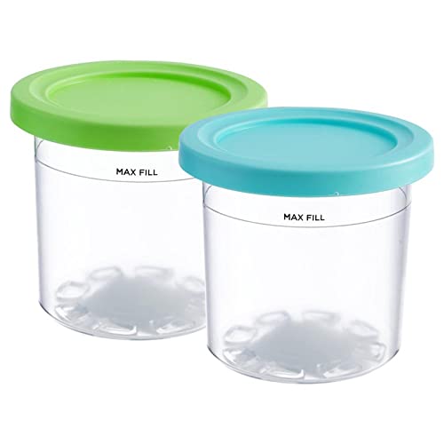 Ice Cream Category Ninja Ice Cream Category NC299AMZ NC300 Series Ice Cream Maker Dishwasher Safe Leak Proof Cream Container Box Lid Green/Blue