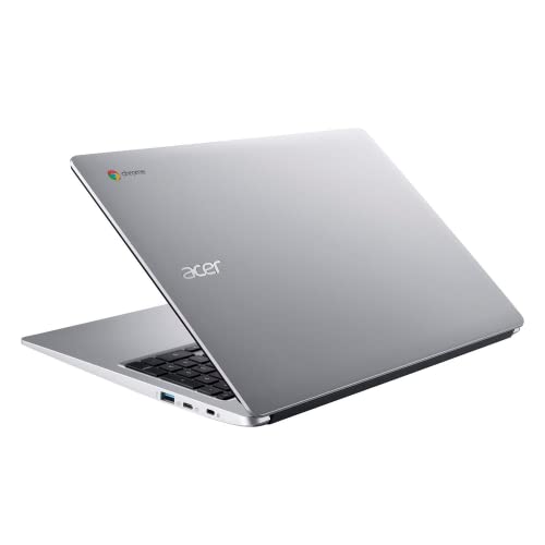 acer Chromebook 315 Laptop, 15.6” FHD Touchscreen Display, 4GB RAM, 64GB eMMC SSD, Intel Celeron N4020 Processor, Wi-Fi, Bluetooth, Webcam, USB-C, Protective Sleeve, Chrome OS, Pure Silver, N19Q3