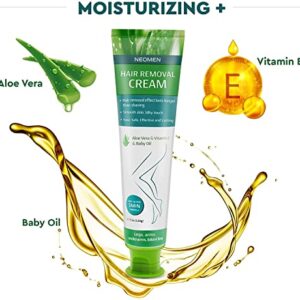 Hair Removal Cream - Skin Friendly Depilatory Cream - Fast and Effective Body Hair Removal Cream - Painless Flawless Hair Remover Cream For Women and Men (green MKR)