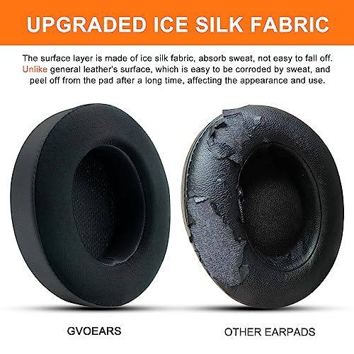 Upgraded Replacement Ear Pads for Beats Studio 3, GVOEARS Cooling Gel Headphones Covers for Studio 2 Studio 3 Wired Wireless Over Ear Earpad Cushions with Noise Cancelling Memory Foam (Dark Grey)