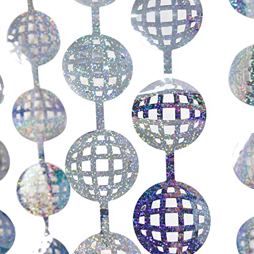 Disco Ball Foil Curtain Disco Ball Backdrop with Sequin Last Disco Party Decorations, Disco Backdrop Photo Booth for Disco Bachelorette Party/Birthday/Wedding/Bridal Shower/New Years Eve (3.3 x 6.6ft)