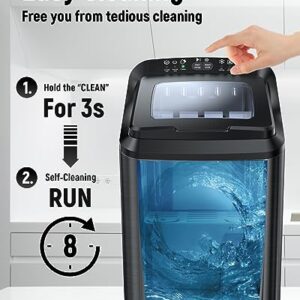 Dreamiracle Ice Maker Machine Countertop Self-Cleaning, 33lbs/24h, Two-Size Bullet Ice Cubes, 2.8L Water Tank, 9 Cubes/Batch