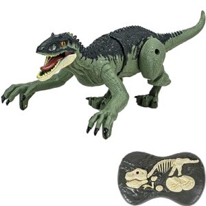 rc dinosaur toys for kids,electronic robot remote control dinosaurs toy with light up & growling sounds & walking,dinosaur robot toy birthday gift for 3 4 5 6 ages boys girls