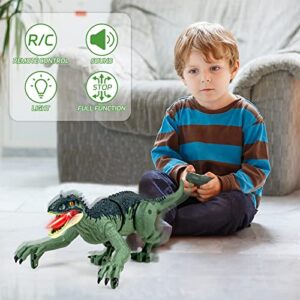 RC Dinosaur Toys for Kids,Electronic Robot Remote Control Dinosaurs Toy with Light Up & Growling Sounds & Walking,Dinosaur Robot Toy Birthday Gift for 3 4 5 6 Ages Boys Girls