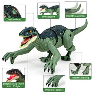 RC Dinosaur Toys for Kids,Electronic Robot Remote Control Dinosaurs Toy with Light Up & Growling Sounds & Walking,Dinosaur Robot Toy Birthday Gift for 3 4 5 6 Ages Boys Girls