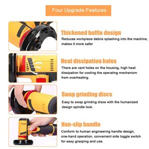 Weytoll Mini Angle Grinder, 19500rpm Electric Grinding Tool Mini Grinder Hand Knife with 1pcs 12V 3900mAh Battery and 2pcs Cutting Disc for Cutting Polished Brick Wood Stone Steel