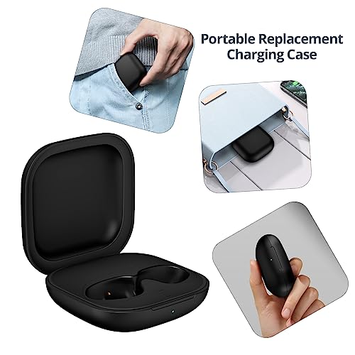 Charging Case Replacement Compatible for Beats Fit Pro, Portable Charger Case Support to Wireless Pairing, with Sync Button, 700mAh Built-in Battery, Charge Earbuds 3 Times, Black