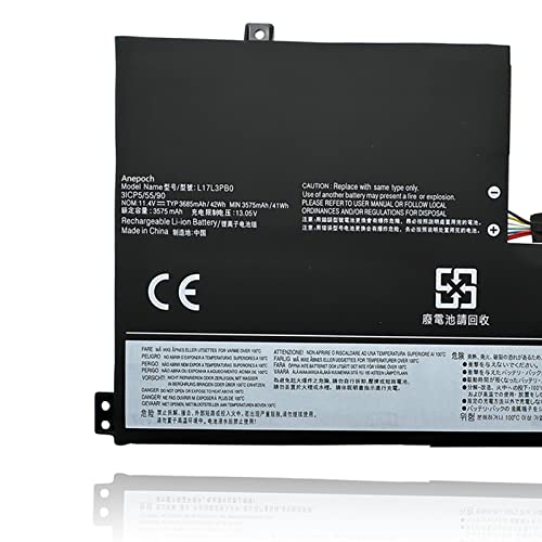 Anepoch L17L3PB0 (Shape-A) Laptop Battery Replacement for Lenovo 100E 500E 1st Gen/100E 300E 500E 2nd Gen C340-11 SeriesNotebook Series L17C3PG0 L18D3PG1 L17M3PB0 11.4V 42Wh 3685mAh