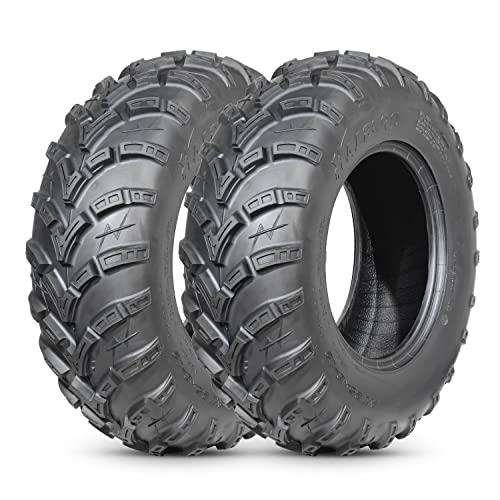 HALBERD 6PR ATV/UTV Tires, 25x8-12 All Terrain 15mm Tread Depth 25x8x12 Trail Sand Off-Road Tires, Set of 2 ATV Tires