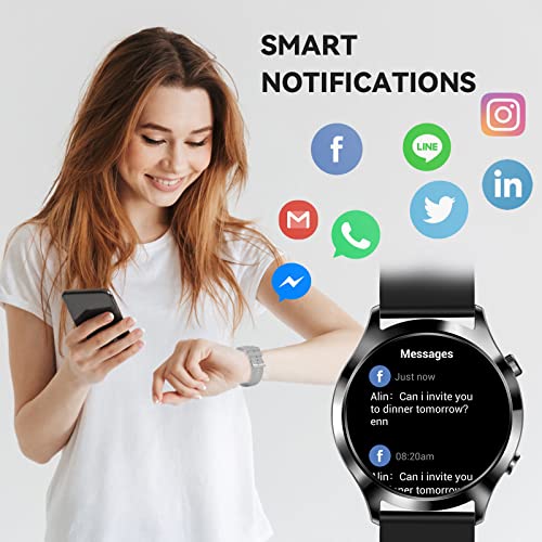 Smart Watch for Men Bluetooth Calling 1.39" HD Big Screen Sports Smartwatch Compatible with iPhone Android Phones 100+ Sports Modes Fitness Tracker Watch with Heart Rate Sleep Monitor Pedometer