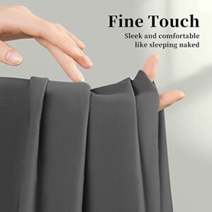 100% Egyptian Cotton King Size Sheets,1000 Thread Count Luxury Heavy Bed Sheets Set,Hotel Quality Sateen Weave,Very Smooth Soft with 18" Deep Pocket Sheets 4 Pc Set (Dark Grey, King)