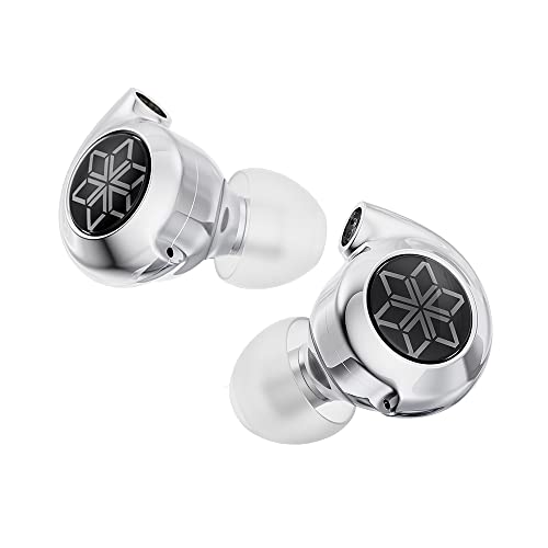 FIIO FD11 Earphones High Performance Dynamic Driver IEMs Earbuds with Deep Bass 0.78mm Detachable Cable 3.5mm Plug in Ear Headphones for Musician Singer Music (Silver)