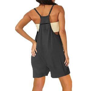 Women's Jumpsuits, Rompers & Overalls Wide Leg Jumpsuits Spaghetti Strap Sleeveless Loose Overalls Summer Casual Rompers Jumpers Onesies Dupes My Orders Overall Shorts for Women Loose Fit Black M