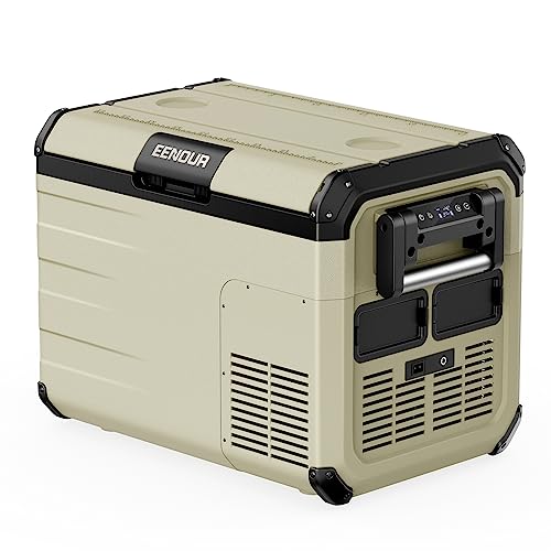 EENOUR 12 Volt Refrigerator Portable Freezer 37 Quart/35L Battery Powered Cooler Compressor Car Fridge 24W Super Energy Saving -4~50℉ 12/24V DC 110~240V AC Fast Cooling Perfect for RV Truck Van Camping Boat