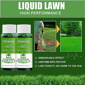 8 PCS Green Grass Lawn Spray, Greenrevive Hydroseeding Lawn Solution Grass Seed Spray,Liquid Grass Seed Spray for Lawn,Hydro Grass Seed Spray（59ml）