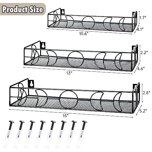 Moon Phase Floating Shelves,3 Sizes Small Floating Shelves for Wall Storage,Moon Phase Wall Decor Shelf for Bathroom Kitchen Bedroom Living Room