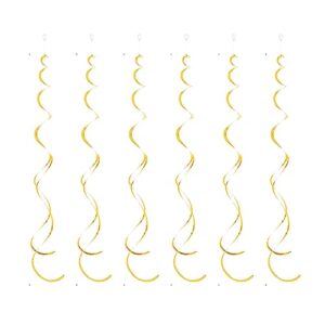 8Pcs Gold Backdrop Curtains, Gold Tinsel Foil Fringe Backdrop with Hanging Swirls, 3.3ft x 6.6ft Foil Fringe Curtains Backdrop Tinsel Curtain Streamer for Girl Women Party Birthday Decorations