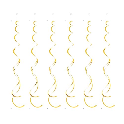 8Pcs Gold Backdrop Curtains, Gold Tinsel Foil Fringe Backdrop with Hanging Swirls, 3.3ft x 6.6ft Foil Fringe Curtains Backdrop Tinsel Curtain Streamer for Girl Women Party Birthday Decorations